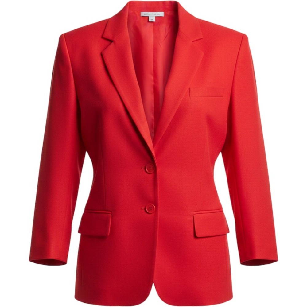 Vintage La Chine Collection Galinda Wang 100% Silk Red Blazer Womens 3X